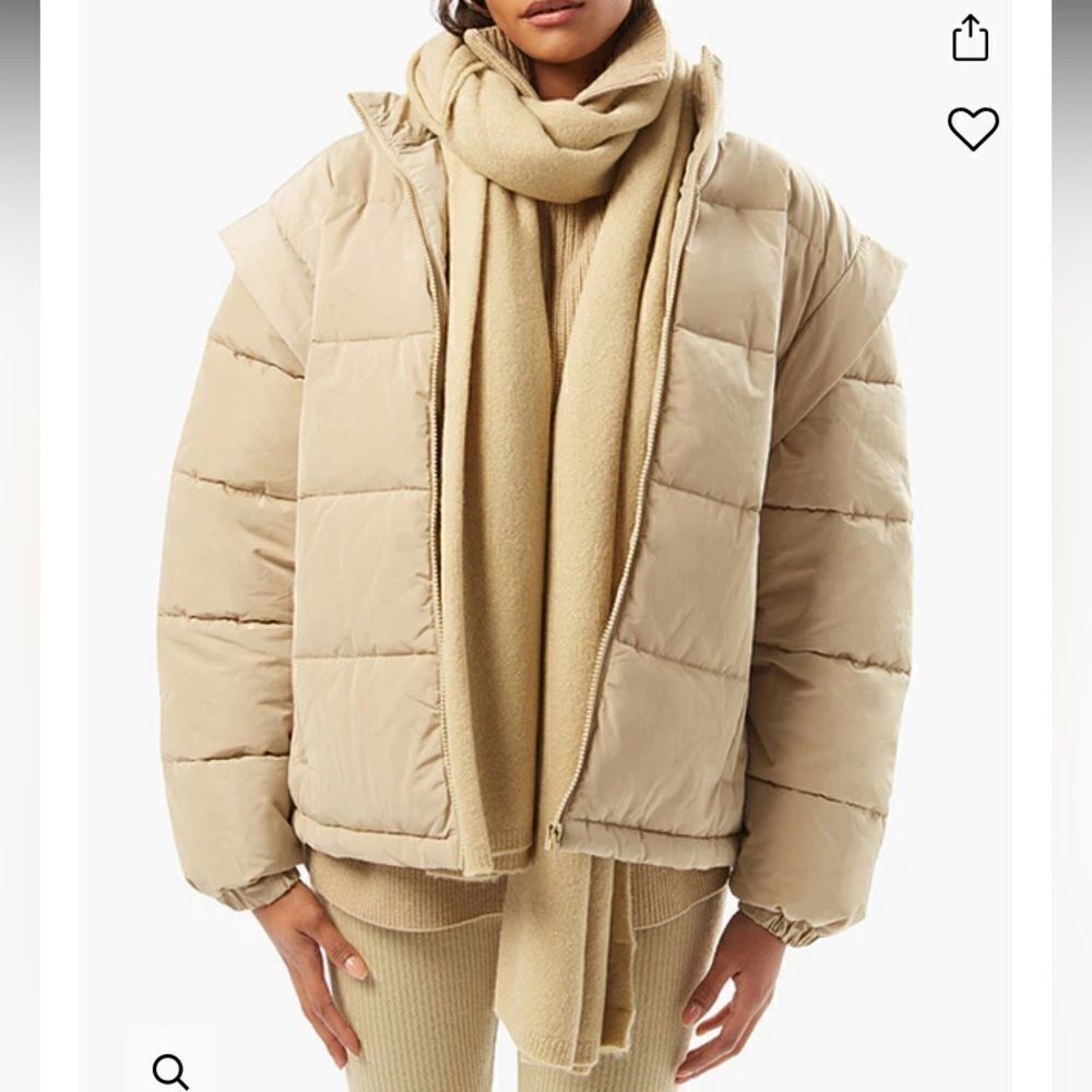 Snap Off Sleeve Nylon Puffer Jacket
